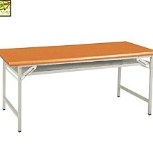 [ 家事達 ]DF-B190-14 木紋檯面折合會議桌6x2尺 特價 免組裝- 限送中部