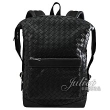 【茱麗葉精品】全新精品 BOTTEGA VENETA 專櫃商品 653118 編織牛皮大容量旅用後背包.黑 現貨