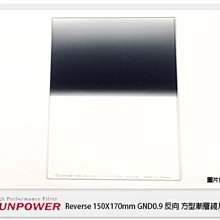 ☆閃新☆SUNPOWER Reverse 150X170mm GND0.9 ND8 反向 方型漸層鏡(公司貨