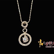 已售出＊奢華大道國際精品＊【J0648】GIA圓圈圈造型鑽石 0.50ct 18白K墜鍊