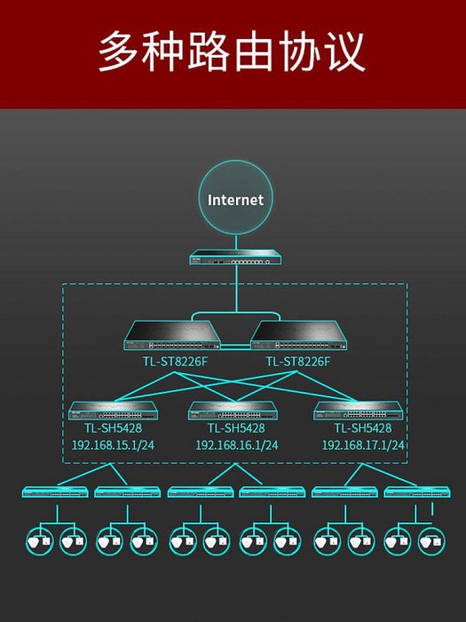 5Cgo🏆權宇 TP-LINK 8/16/24口千兆/萬兆/堆疊 三層網管核心交換機轉換器vlan劃分網段+ARP綁定光纖接口分流TL-SG5210 含稅