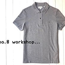 【LA男生館】【LACOSTE鱷魚LOGO貼布網眼POLO衫】【LA004A8】SLIM FIT(M)