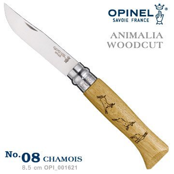 【EMS軍】法國OPINEL ANIMALIA - WOODCUT 法國刀動物圖騰系列-羚羊圖騰(No.08)