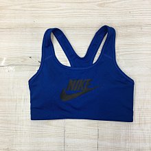 【愛莎＆嵐】 NIKE 女 藍色LOGO印花運動內衣(有胸墊)/L 11304 15