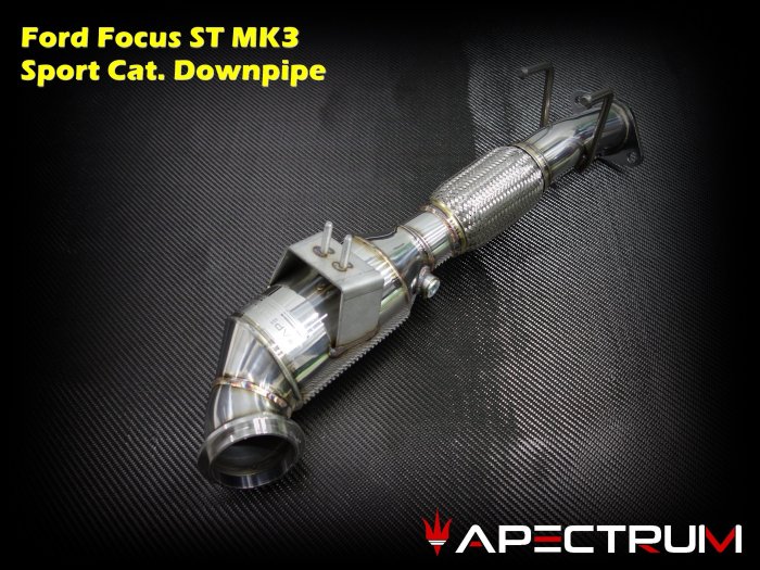 Ford Focus MK3 ST專用200鉬賽車金屬觸媒Turbo Downpipe當派排氣管