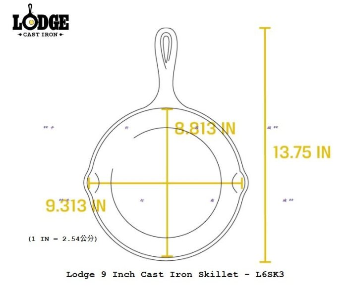 全新美國原裝 LODGE 9吋 鑄鐵鍋 L6SK3 *平行商城*