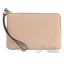 【茱麗葉精品】全新商品 COACH 專櫃商品 58032 馬車LOGO烙印防刮皮革零錢包/手拿包.灰褐 現貨