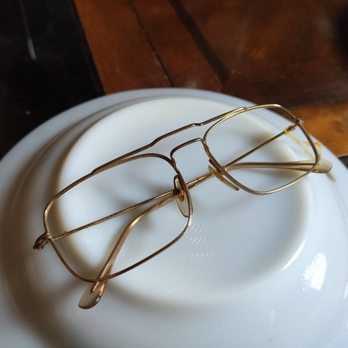 法國貓牌 Morel 眼鏡 鏡框 鍍金 細腳GF14k france glasses frame