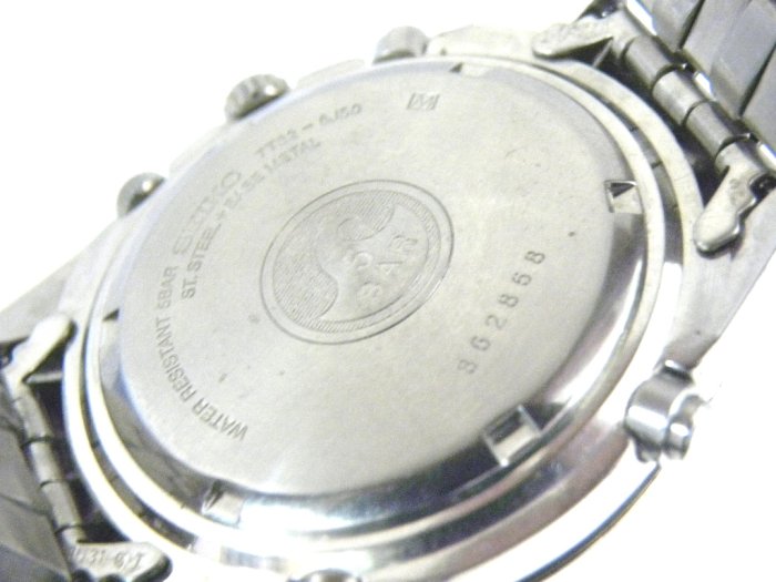 [專業模型] 三眼錶 [SEIKO 862868]  SEIKO 精工 賽車三眼錶[白色面+日期]時尚/軍/中性錶