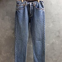 CA 美國製 LEVI'S 501 女款 淺藍仿舊 排扣 直筒 復古牛仔褲 31腰 一元起標無底價Q819