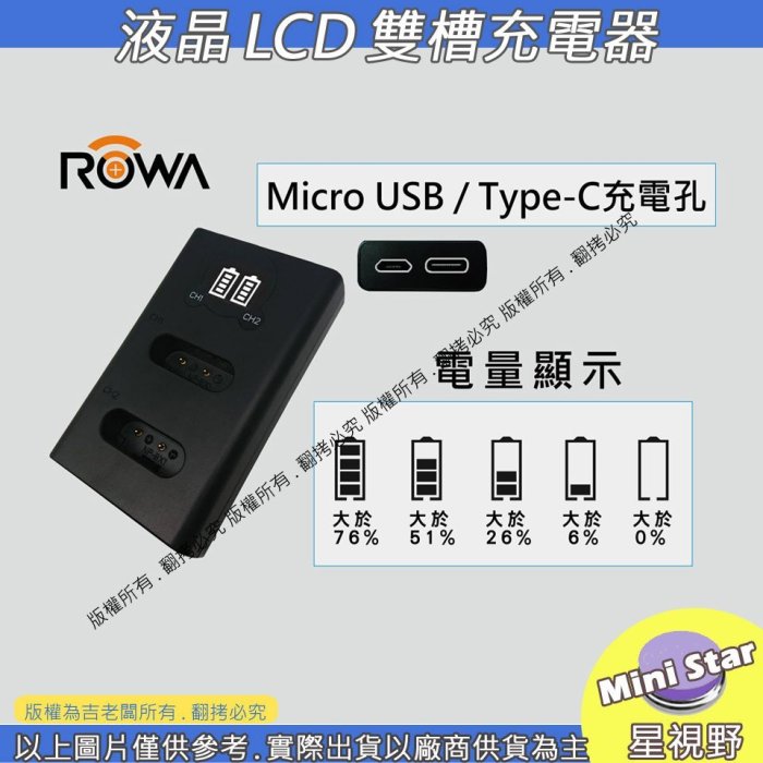 星視野 免運USB 充電器 + 電池 ROWA 樂華 SONY BX1 HX300V HX400V HX90V HX99