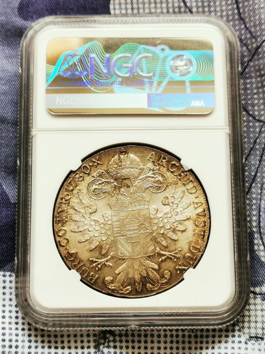 1780年大奶媽銀幣 NGC MS63 現代后鑄，超級轉光。 紀念幣 評級幣 pcgs評級幣 國外錢幣-5951