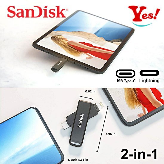 【Yes！公司貨】SanDisk iXpand OTG iPhone Type-C 64G 64GB iOS隨身碟