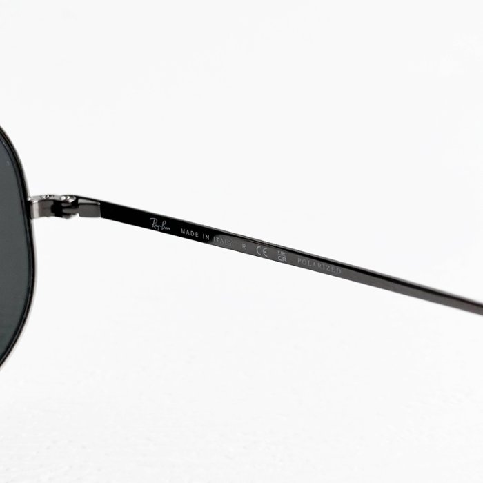 美國百分百【全新真品】Ray-Ban 雷朋 偏光太陽眼鏡 墨鏡 配件 金屬框 黑色鏡片 黑色 144391