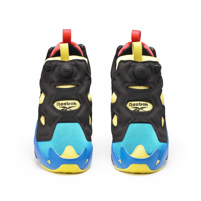 =CodE= REEBOK INSTA PUMP FURY OG 彩虹充氣慢跑鞋(黑藍黃綠紅) FZ2065 奧運 男女