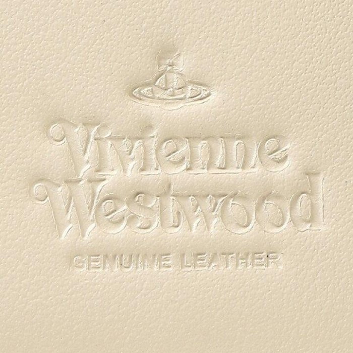 Vivienne Westwood (裸金色×米白色) 真皮防刮壓紋 三摺短夾 皮夾 錢包｜100%全新正品｜特價!