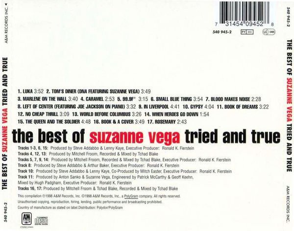 Suzanne Vega蘇珊薇格The Best of Suzanne Vega Tried and True 真實精選