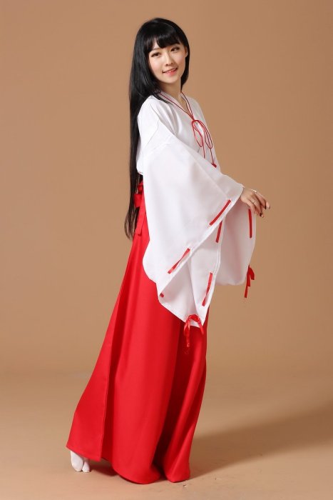 Eleeje InuYasha Cosplay Shrine Maiden Clothes Miko outfit