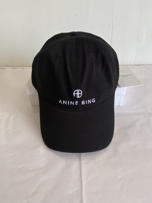 全新經典款 ANINE BING JEREMY 刺繡 LOGO  黑色 棒球帽 現貨