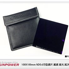 ☆閃新☆SUNPOWER 100X100mm ND0.6 ND4 方型鏡片 減光鏡(減2格,公司貨)