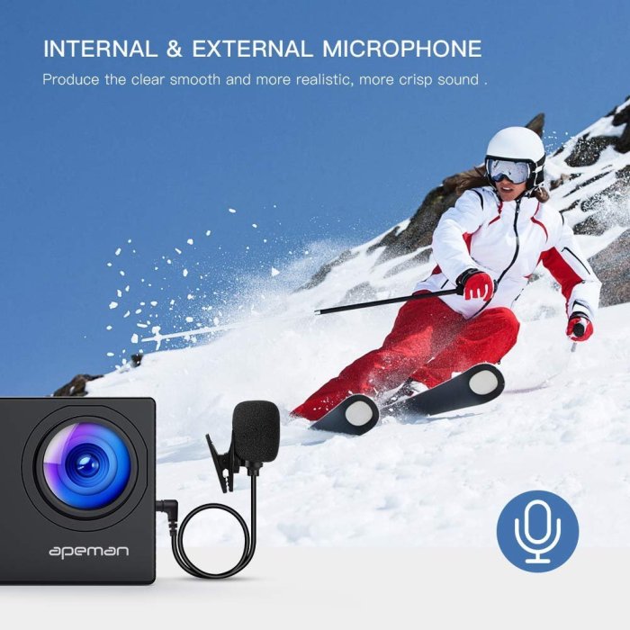 美眉配件 Apeman A79 4K 防水運動相機 運動攝影機 2.4G遙控器 麥克風 類GOPRO 戶外 錄影 慢動作