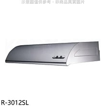 《可議價》櫻花【R-3012SL】80公分單層式不鏽鋼排油煙機(全省安裝)(送5%購物金)