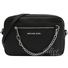 【茱麗葉精品】全新精品 MICHAEL KORS 專櫃商品 JET SET ITEM 經典荔枝皮革斜背方包.黑 現貨