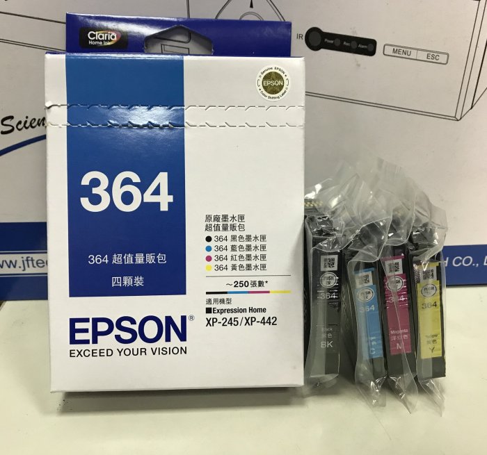 EPSON 364 XP245 XP442 全新 原廠 墨水匣 T364 T3641 XP-245 XP-442