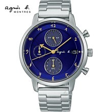 agnes b. 法式簡約太陽能計時腕錶(VR43-KMJ0B)BZ6007X1