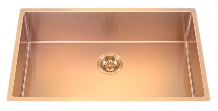 魔法廚房 台灣CSK CS7846-RG 不鏽鋼鍍鈦 玫瑰金色 方形手工水槽 厚1.2 可平接780*460