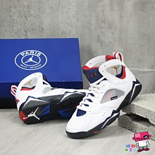 球鞋補習班NIKE AIR JORDAN 7 RETRO PSG 紅白藍巴黎聖日耳曼姆巴佩