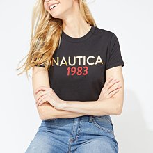 ☆【NAUTICA女生館】【NAUTICA金屬感LOGO+數字刺繡短袖T恤】☆【NAG001D6】(XS)