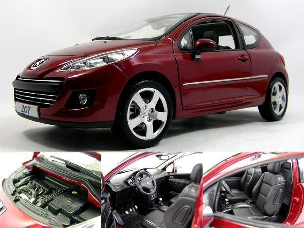 【NOREV 精品】PEUGEOT 207 標誌 時尚 掀背小跑車~全新紅色;現貨特惠價喔!~