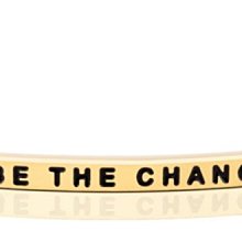 MANTRABAND 美國悄悄話手環 BE THE CHANGE 成為更好的自己 金色手環