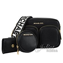 【茱麗葉精品】全新精品 MICHAEL KORS 專櫃商品 JET SET ITEM 三合一皮革拉鍊斜背包.黑 現貨