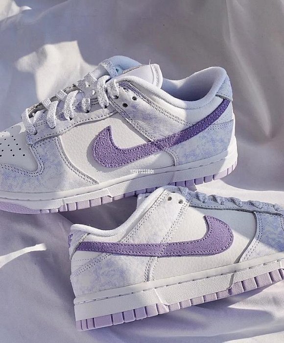 NIKE Dunk Low OGPurple Pulse香芋“白扎染淡藍紫”滑板鞋DM9467-500