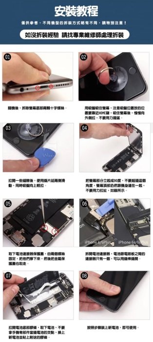 【半年保固】全新 iphone6Plus電池 DIY電池更換組 零循環 原廠品質 贈更換工具組 贈電池背膠