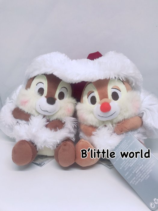 *B Little World * [現貨] 香港迪士尼專賣店限定/奇奇蒂蒂聖誕玩偶/花栗鼠/香港連線