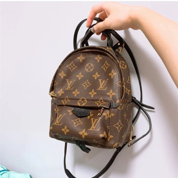 【二手】LV M41562 Palm Springs Mini Monogram 迷你 網美包 後背包 雙肩包