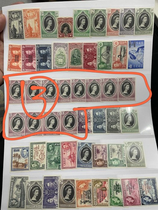 【二手】英屬香港海外郵票6頁新票296張其中香港開埠網高印度 郵票 信銷票 文玩【雅藏館】-4101
