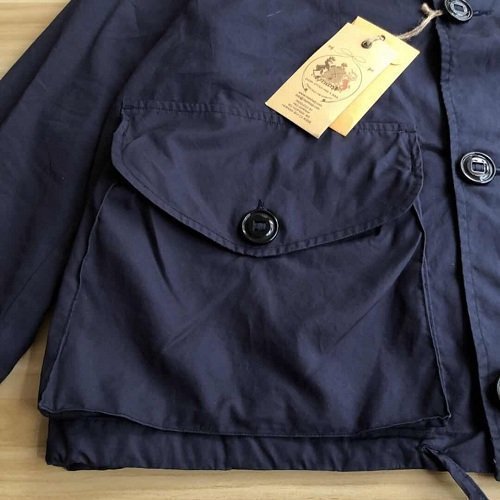 100原廠％余文樂Monitaly military service jacket 深藍色立領夾克外套軍衣