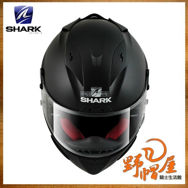 《野帽屋》法國 Shark Race-R Pro 頂級 全罩 安全帽 眼鏡溝 內襯可拆。BLANK BLK 素亮黑