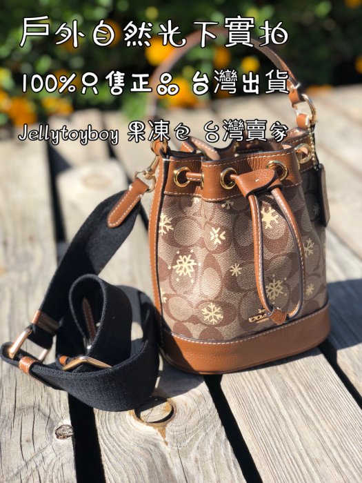 Coach DEMPSEY 15 雪花 CE587 SNOWFLAKE 現貨 限量 迷你LV款水桶包 折扣款 全新正品