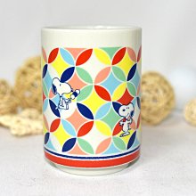 日本製 SNOOPY 史努比 彩色花紋 磁器 湯吞杯 茶杯 壽司茶杯 290ml