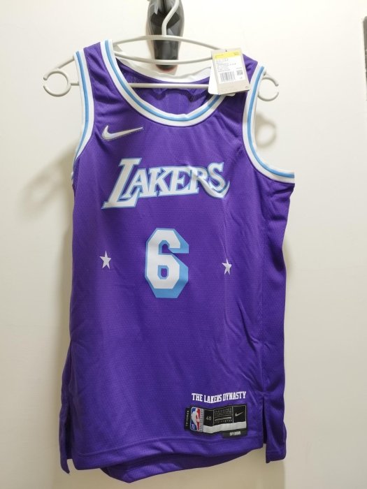 全新正品 NIKE NBA球衣 James 湖人 6號 S號 75周年紀念版