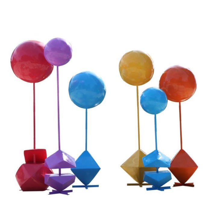 【熱賣精選】仿真玻璃鋼氣球雕塑商業街廣場售樓處公園大擺件戶外大型美陳小品
