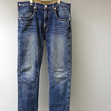 CA 美國品牌 LEVI'S 513 淺藍仿舊刷紋 小直筒 牛仔褲 34腰 一元起標無底價P816