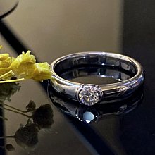 賠售換現二手真品降價出售 Tiffany&Co. 蒂芬妮 天然鑽石 0.26ct  PT950純白金鑽戒   附原廠證書