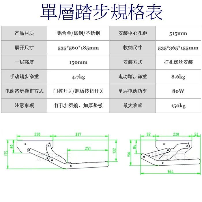 5Cgo房車踏步商務旅居車SUV休旅車拖掛腳踏板手動電動單層雙層折疊迎賓樓梯抬階t676789030750需diy安裝