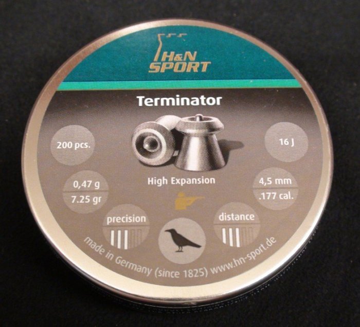 ((( 變色龍 ))) H&N 4.5MM Terminator 空尖彈 空氣槍用鉛彈 喇叭彈 德製